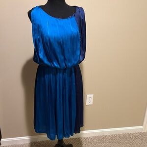 Elegant Blue and Navy Women's Dress